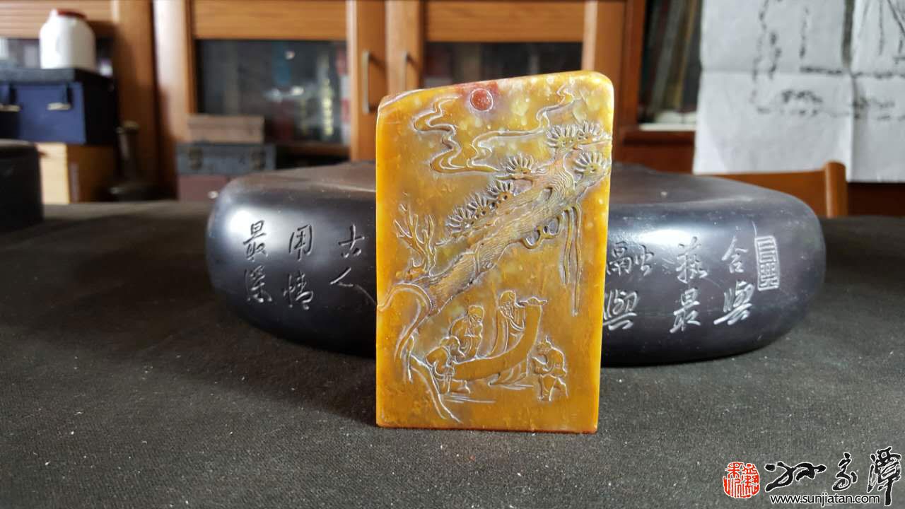 上善若水厚德载物》 - 篆刻- 庆堂心相-孙家潭| 书法、篆刻、收藏、古玺